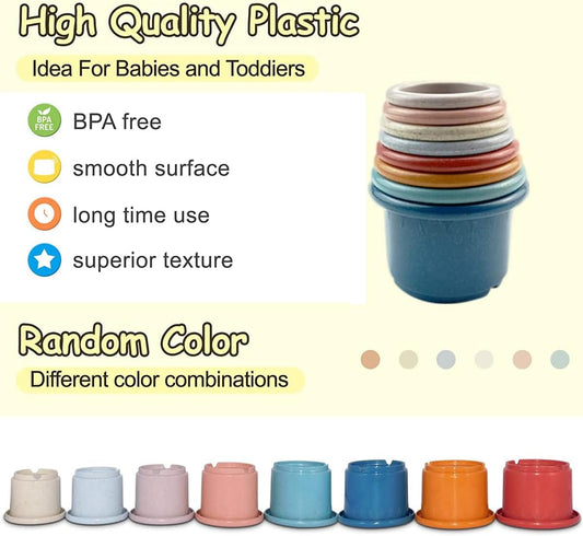 Baby Stacking Nesting Cups Toys for Baby 6 to 12 Months, Montessori Toys for Toddler Gifts 1 2 3 Year Old