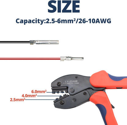 MC-4 Connector kit Solar Cable Connector kit 12 Pairs of Solar connectors and 2 Spanner Wrenches Along with a Wire Crimper Photovoltaic System Connector kit