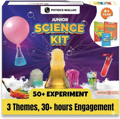 Junior Science Kit for Kids Age 4-14 | 50+ Stem Science Experiments | Educational Toy for Boys and Girls | Birthday Gift for Smart Kids- Curious Junior