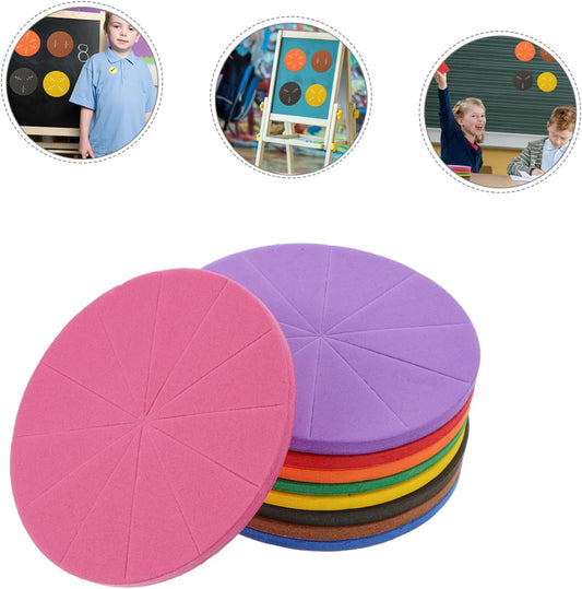ARTIBETTER 1 Set Fraction Circles Learning Educational Math for Manipulatives for Visual Fraction Recognition Enhance Cognitive Skills Math Understanding Fun and Safe Early Learning
