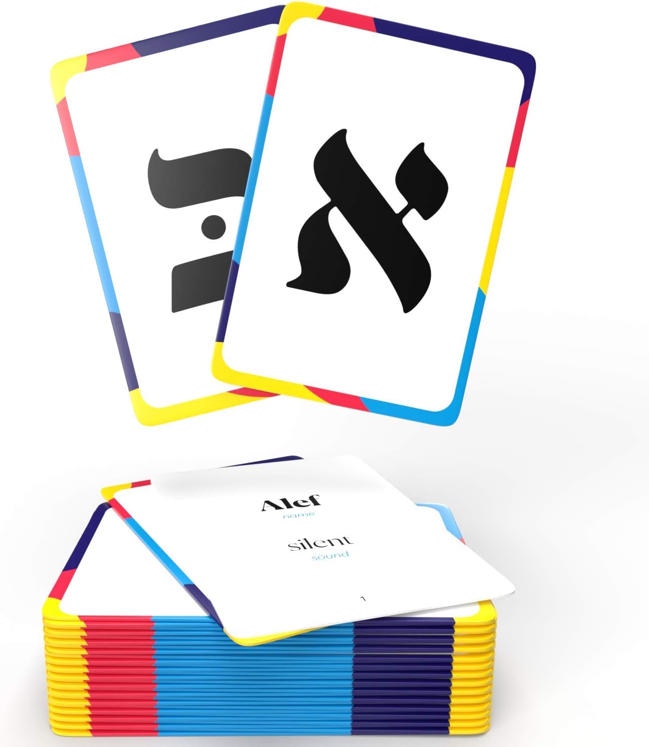 The Dreidel Company Alef Bet Flash Cards Aleph Beis Jewish Alphabet Flashcards (Single)
