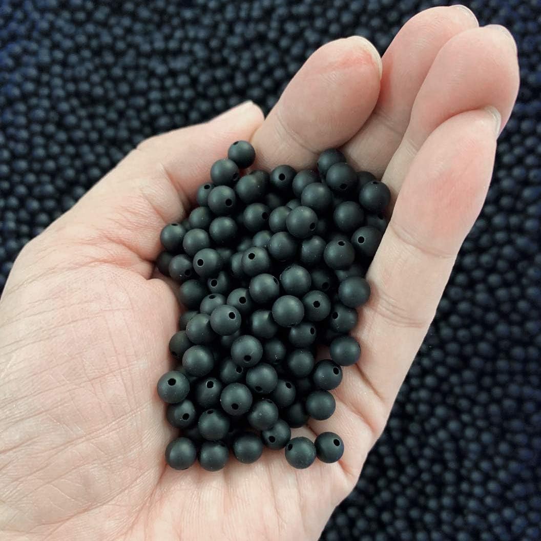 NCB 100pcs Original Natural Stone Beads Gemstone Round Loose Beads 6mm 8mm 10mm (Blue Aventurine, 6mm 100Beads) - Colors A