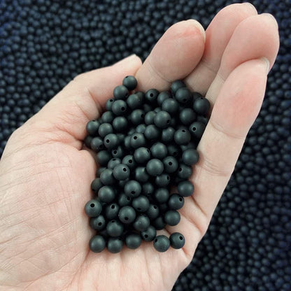 NCB 100pcs Original Natural Stone Beads Gemstone Round Loose Beads 6mm 8mm 10mm (Blue Aventurine, 6mm 100Beads) - Colors A
