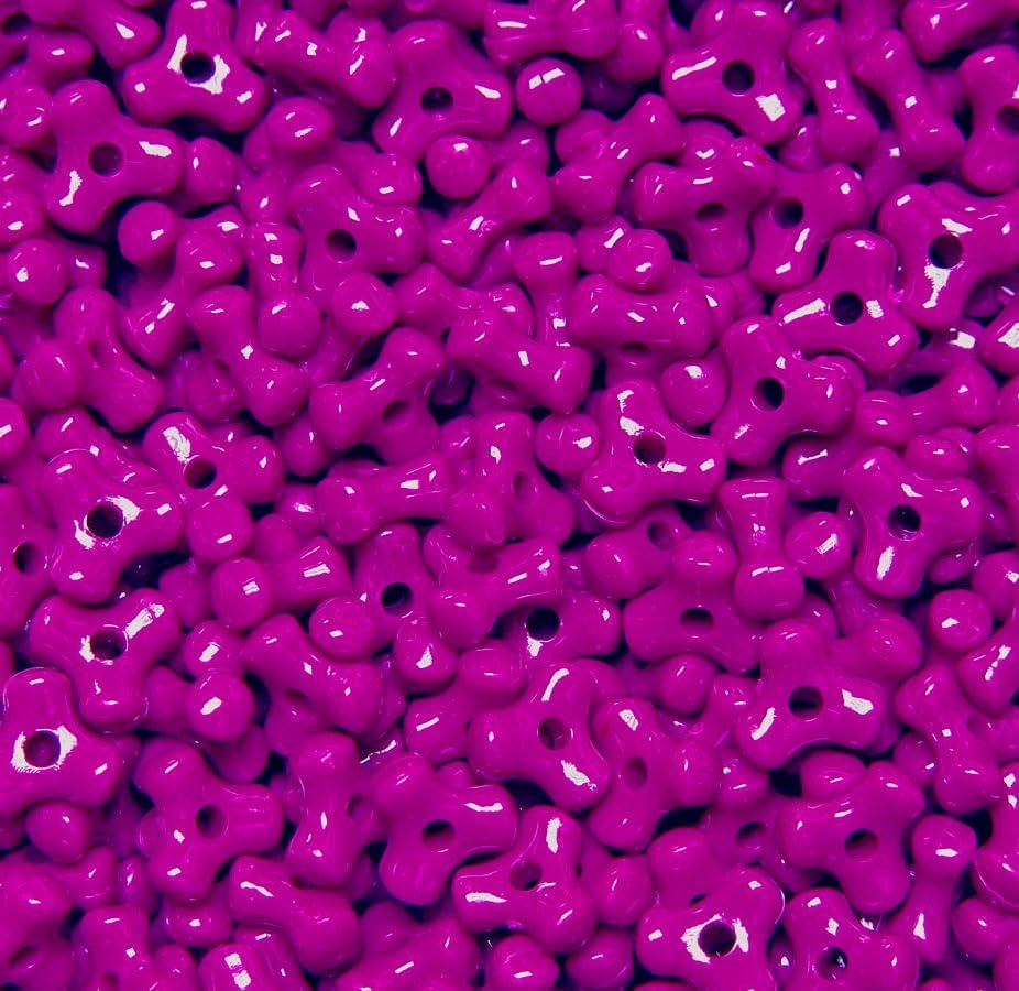 Tri Beads, Easy-to-Use Reusable Jewelry Making Supplies for Art, Craft Decorations & More, 11 mm Bracelet Beads, Crafted in The USA, Neon Yellow, 500 pcs (Pack of 1)