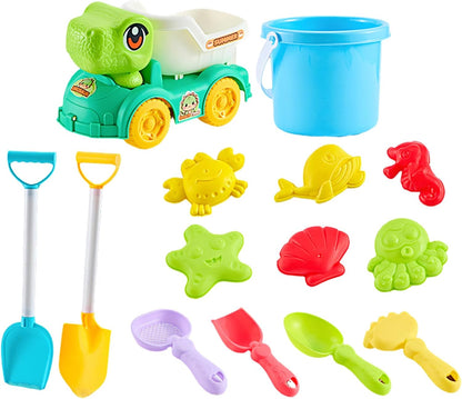 Beach Bath Toy 14Pcs with Tools for Outdoor Learning Games Sand and Water Toy Family Outdoor Water Games