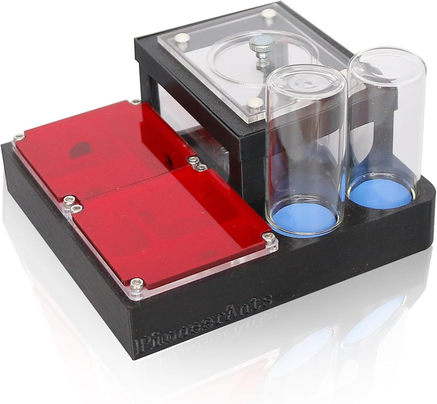 Ant Farm Nest - Educational Habitat - Black and White Acrylic Design with Built-in Water Tower and Clear Observation Area (S)