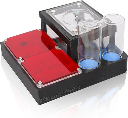 Ant Farm Nest - Educational Habitat - Black and White Acrylic Design with Built-in Water Tower and Clear Observation Area (S)