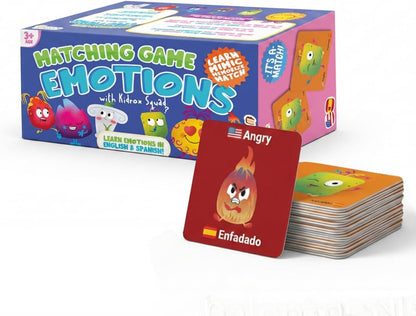Kidrox Squad Alphabet Flashcards for Kids – 26 Slide-Reveal Cards in English & Spanish | Magic Pull-Tab Bilingual Learning Game for Toddlers & Preschoolers Age 3+