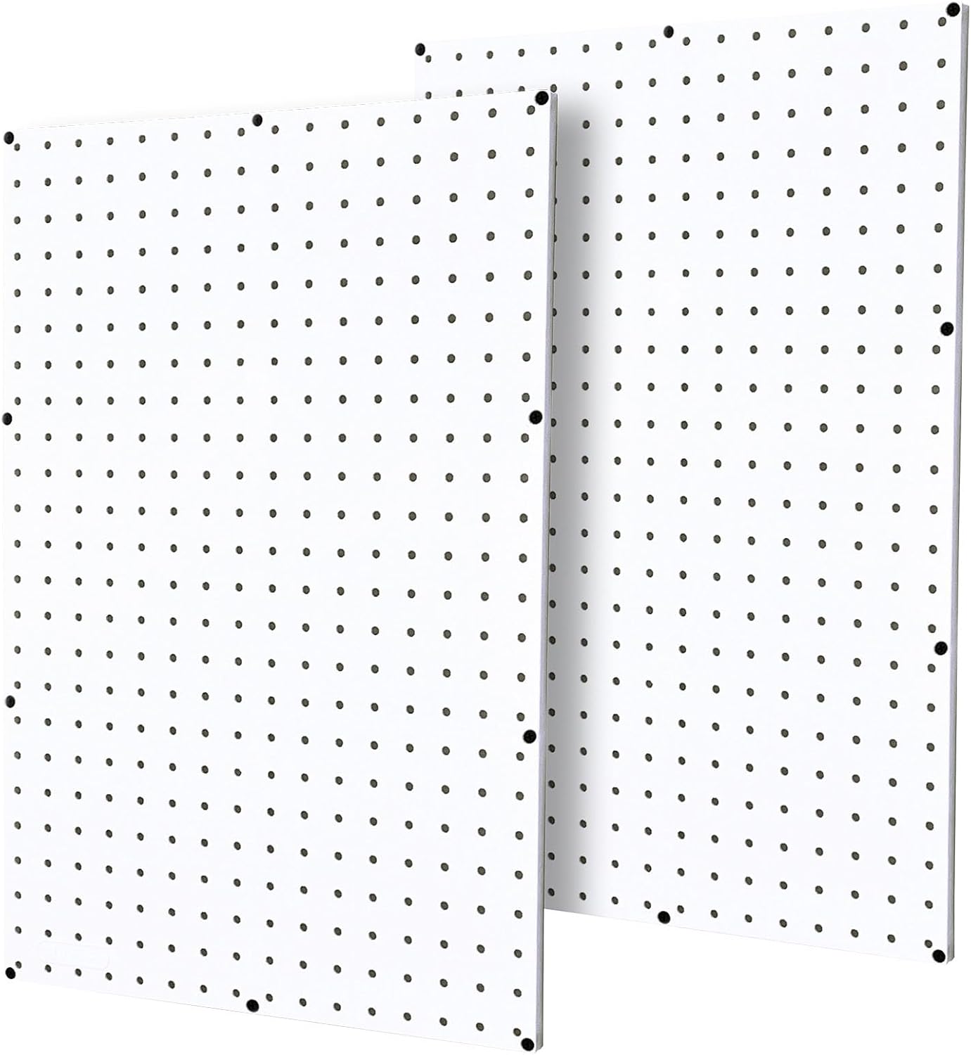WallPeg PEGBOARD Panels Peg Board Plastic Pegboard Kit 24"x24" (2, White)