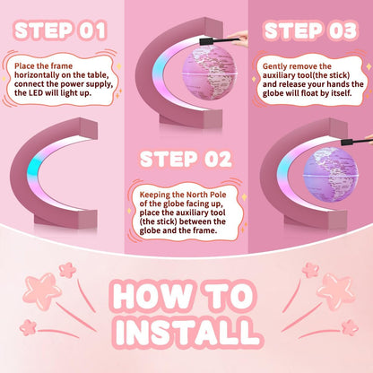 Magnetic Levitating Floating Globe with LED Lights, Cool Tech Gadgets Gifts World Globe Lamp for Men Father Teenage Boys Girls, Birthday Gifts Office Home Desk Decor Display