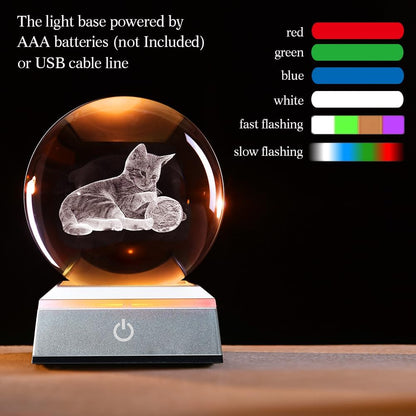 3D Solar System Crystal Ball Universe Glass Ball Space Astronomy Gift Planets Model Science Astrophysics Gifts Solar System Night Light Glass Globe Decor with 12 Colorful Modes Light Base