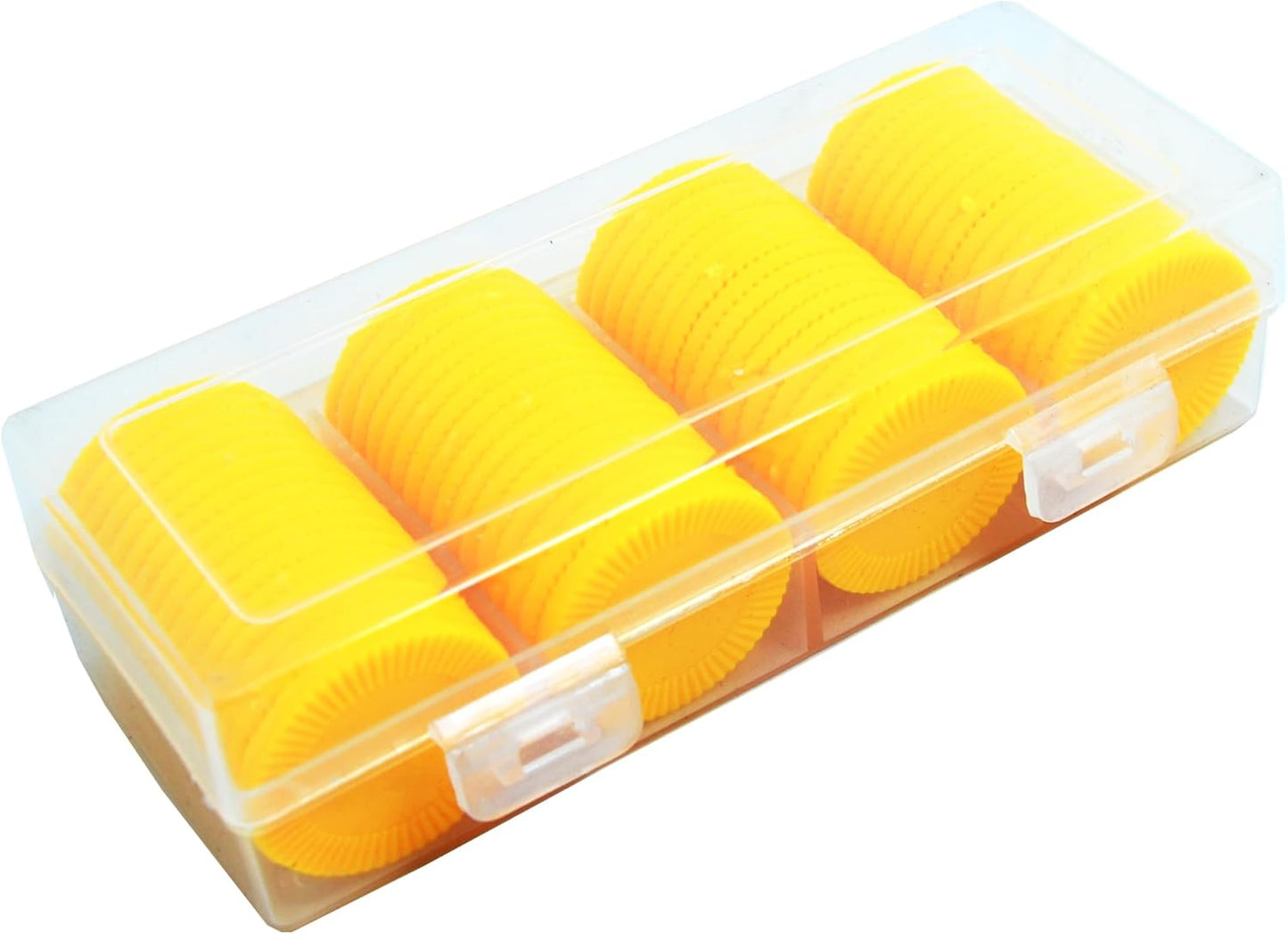 Smartdealspro 64pcs 32mm/1.26 Inch Opaque Plastic Learning Counters Disks Mini Poker Chips Game Tokens with Storage Box (Red)