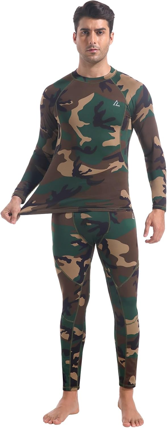 CL convallaria Thermal Underwear Long Johns Set Mens Winter Gift Hunting Gear Sport Base Layer Bottom Top - Colors A
