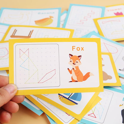 Geoboards with Rubber Bands - Education Toys for Kids,Math Manipulative Education for Kids with Challenge Cards for Creating Geometric Shapes, STEM