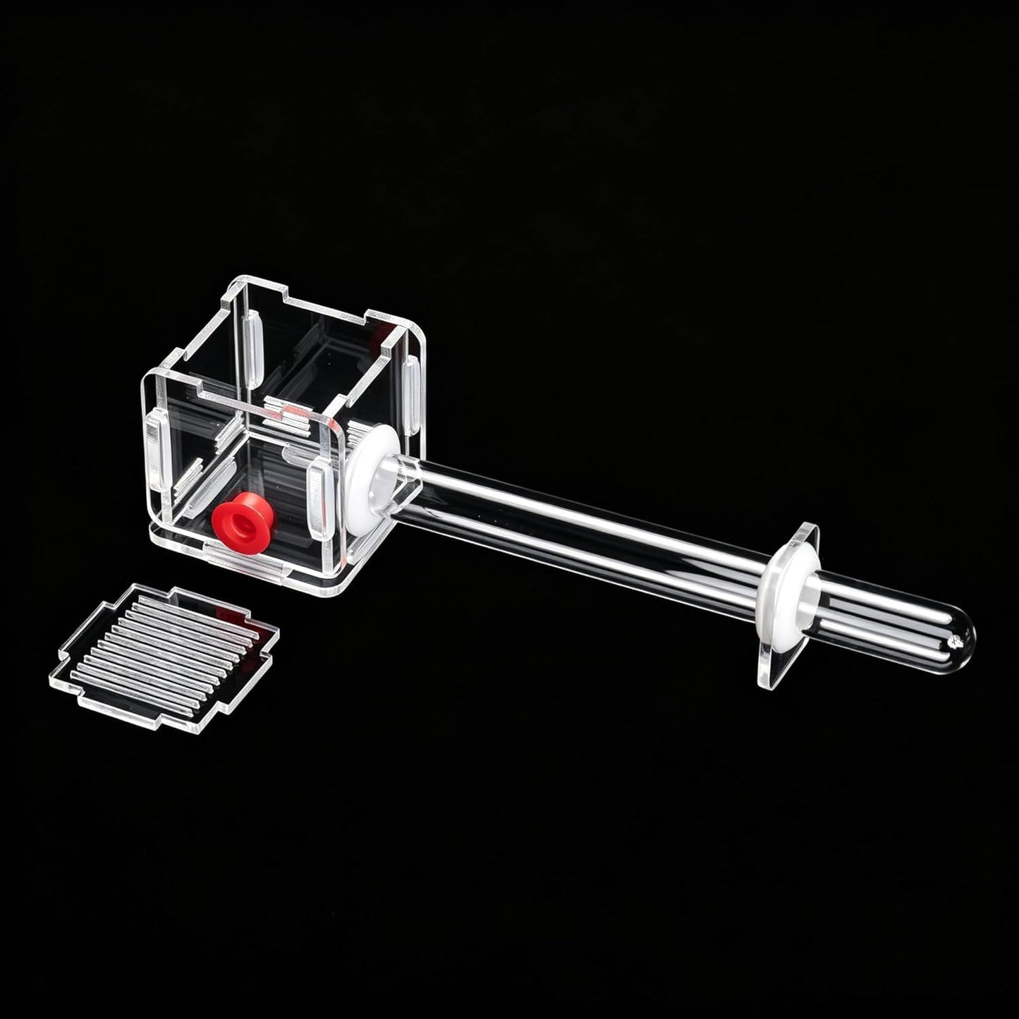 Acrylic Ant Farm Nest Tube, Clear Transparent Mini Formicarium, Scientific Observation Kit with Mesh Cover, Educational Ant Housing System (Double Test Tube)