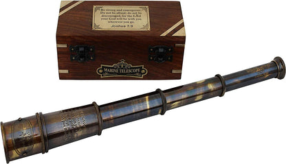 Compass with Stamped Wooden Case