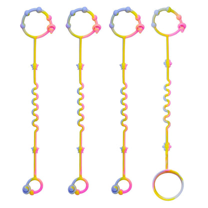 Toy Straps for Baby,RTMOK Silicone Setpacifier Clip,Applies to Car Seat Toy,Teether Toy,High Chair,Stroller Accessories,Baby Toy Clips,Cribs,Rocking Chair