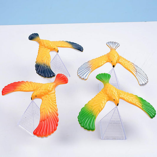 4PCS Balance Bird Gravity Bird with Pyramid Combination Physics Toy Physical Science Adults Office Desktop for Science Lovers Children and Teachers of All Ages