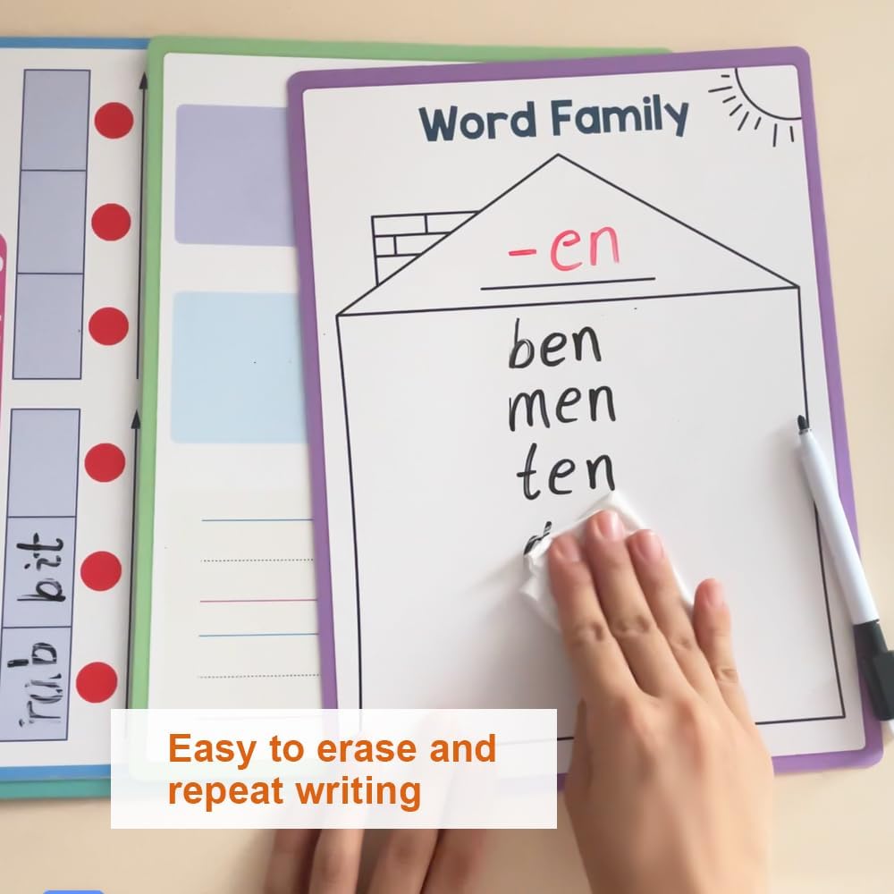 Lachilly Double Sided Dry Erase Handwriting Practice Boards Fractions Learning Place Value from Billions to Decimal Numbers Math Grid Manipulative Lapboard for Students