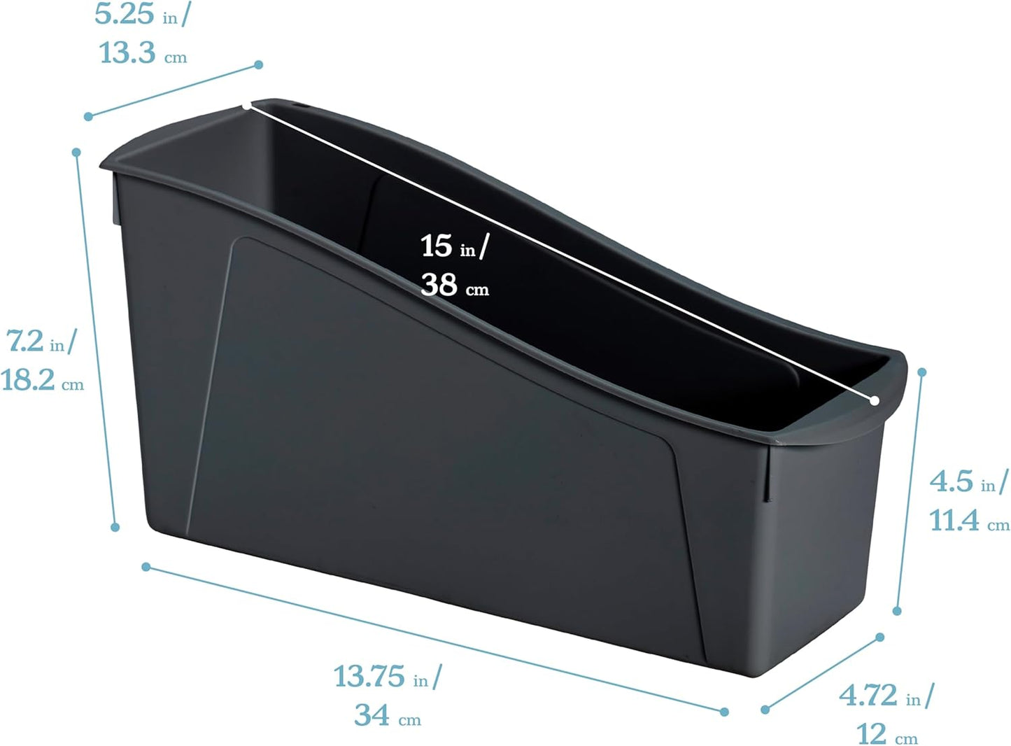 ECR4Kids Linking Plastic Storage Book Bin, Multipurpose Organization, Neon Purple, 10-Piece