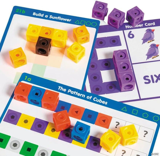 Fun Express Linking Math Cubes Educational Activity Classroom Set - 130 Pieces