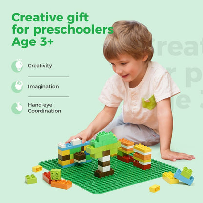 Classic Baseplates Building Plates-10" x 10" Building Boards,100% Compatible with All Major Brands and Activity Table, Creative Platforms Mats for Toy Bricks (Sand, 8 Pack)