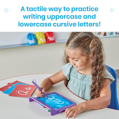 hand2mind Letter Tracing Sensory Pad, Reusable Handwriting Practice for Kids 3-5, Learn to Write, Letter Tracing Board, Toddler Writing Practice, Montessori Alphabet Toys, Preschool Learning Toys