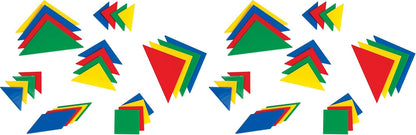 LEARNING ADVANTAGE Tangrams | Set of 28 | Puzzle Blocks for Geometry and Problem Solving | Math Manipulatives for Kids | Practice Early Geometry