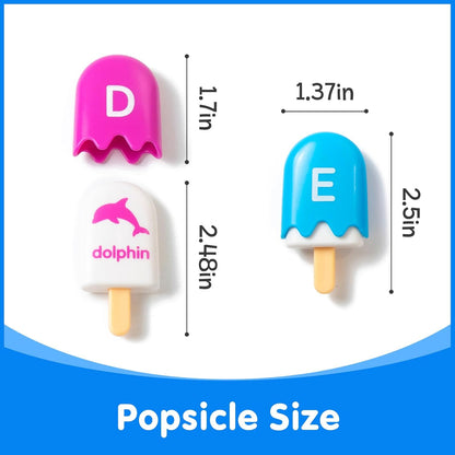 ABC Popsicles – Translucent Math Blocks – Engaging Math Toy, Light Table Manipulatives, Linking Cubes for Early Learning and Creative Play