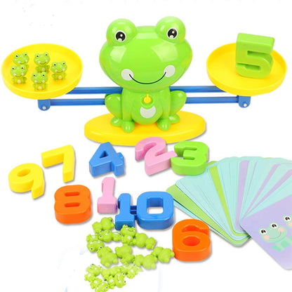 STEM Math Toy Educational Balance Game and Counting Frog Set for School Kids Years 3 4 5 6 7