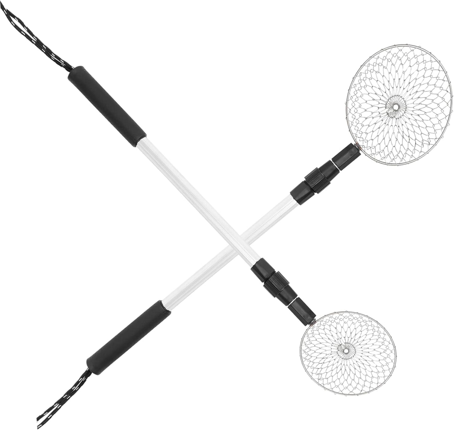 Beaupretty 2pcs Multifunction Retractable Beach Sand Sifter with Stainless Steel Shell Scoopers and Telescopic Aluminum Rods Lightweight and Portable Tools for Sand Sculpting and Shell
