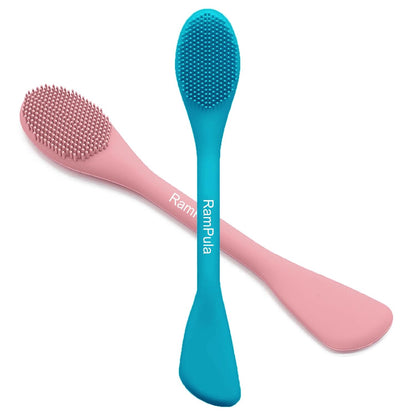 RamPula Silicone Face Mask Brush, Face Scrubber for Gentle Exfoliating & Hairless Moisturizers Applicator Tools for Apply Mud, Clay, Charcoal Mixed Mask, Cream, Lotion