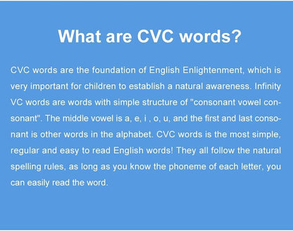 Lilias CVC Flashcards, CVC Word Builders, Toddler Learning Toys, Learning Supplies for Kindergarten Preschool, 126 Cards, 4.3 X 3 inch