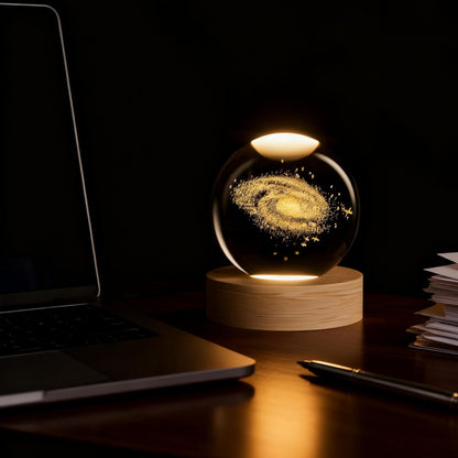 3D Solar System Crystal Ball, 2.4in Universe Gifts Decorative Quartz Glass Ball, Space Laser Engraved Model Astronomy Decor, Physics Display Sculpture Home Decor Crafts for Friends Mom Women Boys