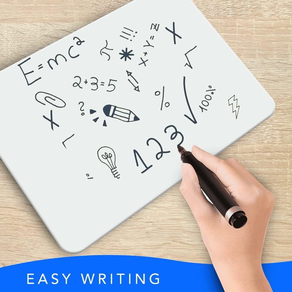 Small White Board 9X12, Small Dry Erase Board 2 Pack Whiteboard Dry Erase Double Sided with Lines Mini Whiteboard, Lapboard Ideal for Homeschool, Office, Classroom White Boards for Kids