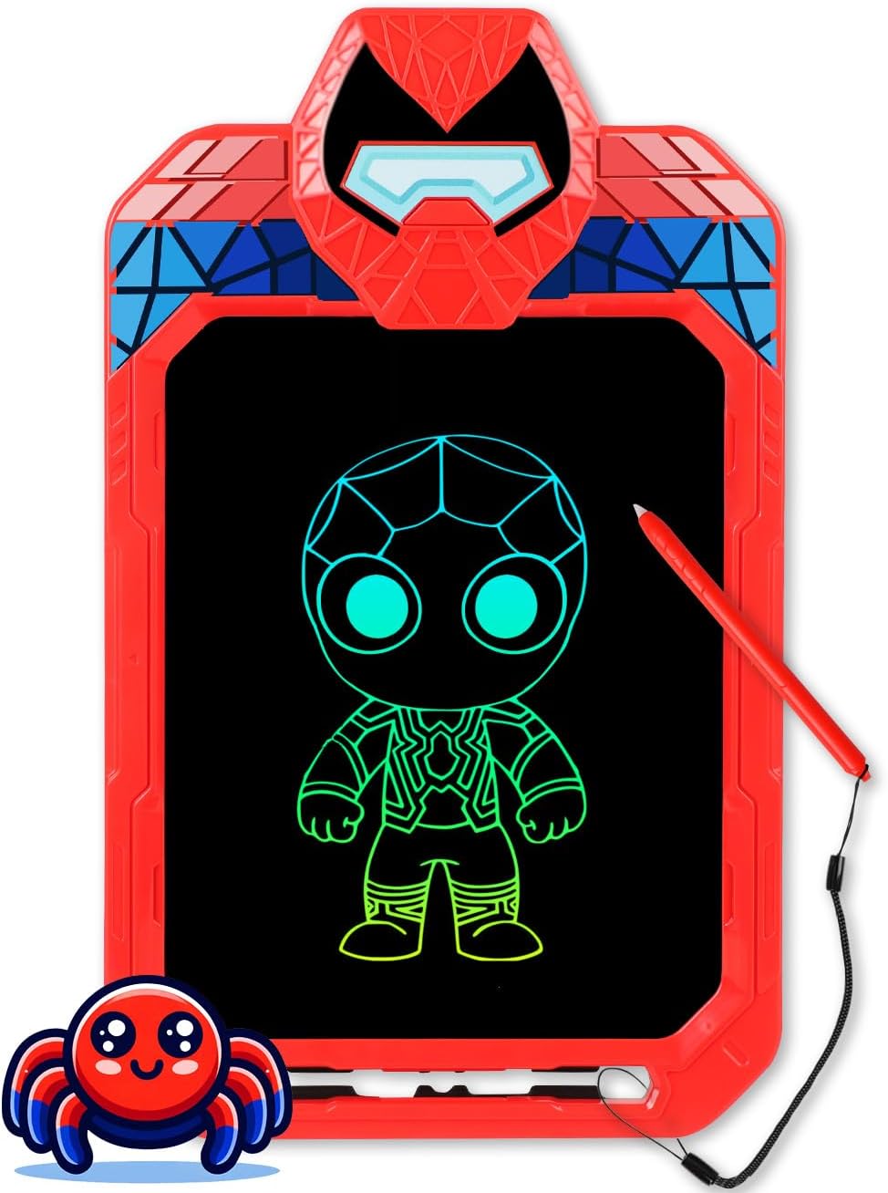LCD Writing Tablet for Kids 10 Inch Bat Hero for Toddler 3 4 5 6 7 8 - Paint, Doodle Board, Drawing Pad - Travel Toys, Road Trip Car Activities, Birthday Christmas Gift Boys & Man
