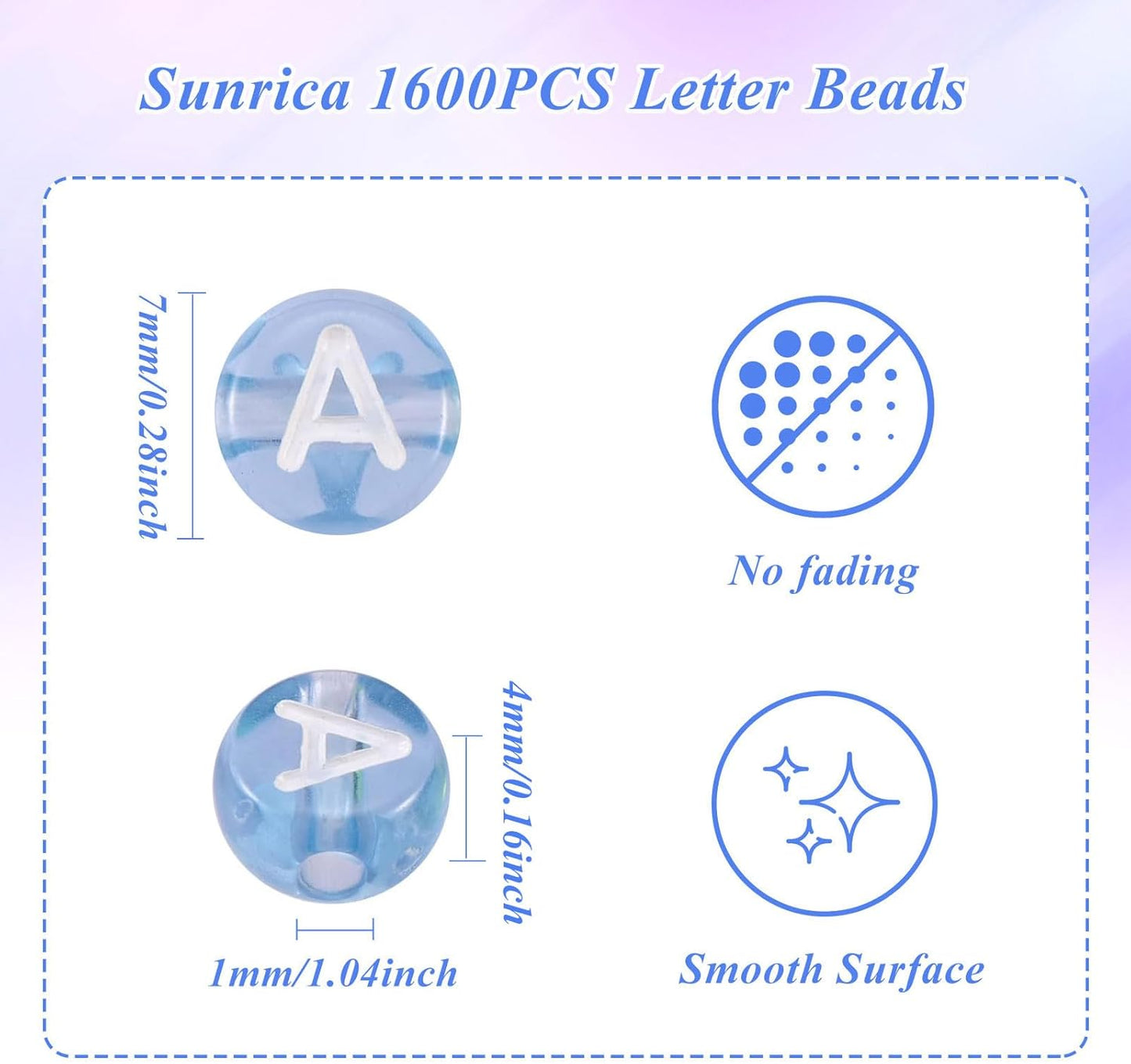 1600Pcs White and Silver Round Letter Beads A-Z, 4X7mm Acrylic Alphabet Beads for Jewelry Making
