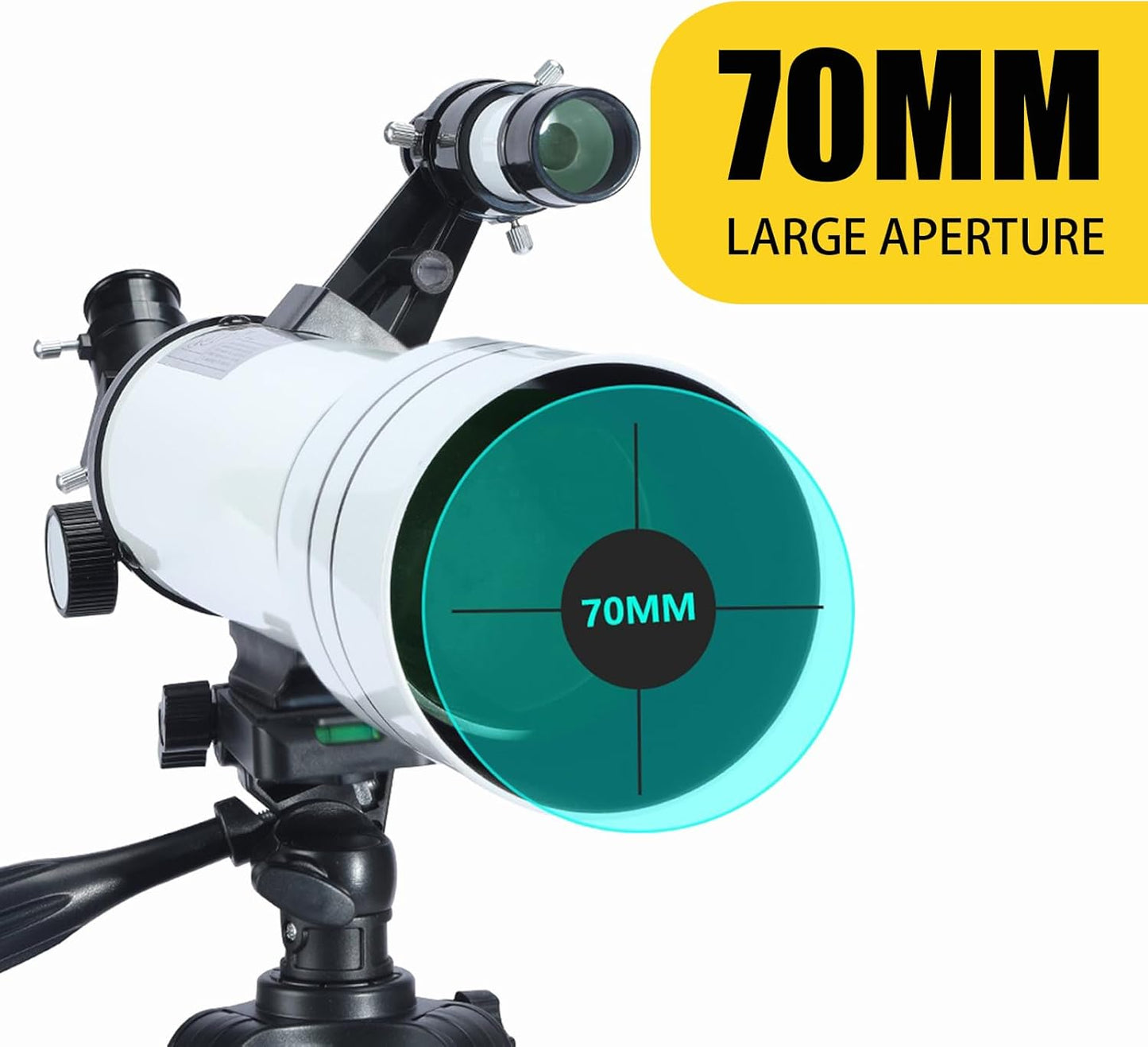 Telescope for Adults & Kids，70mm Aperture 400mm Astronomical Refractor Telescopes for Kids Beginners，with Adjustable Height Tripod，Moon Mirror, Bard Membrane，Phone Adapter, Carrying Bag
