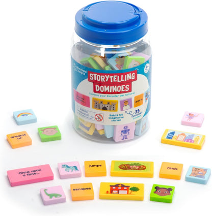 Educational Insights Storytelling Dominoes - Social Emotional Learning Activities, Interactive Story telling Toys for Kids, Create Your Own Story with Creative Prompts, Toddler Social Skills Games