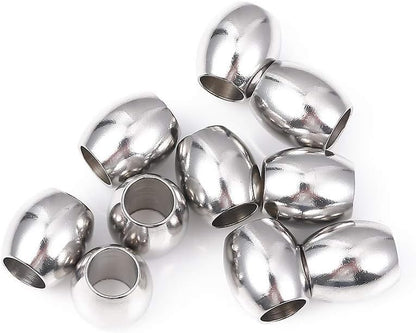 BEADIA Stainless Steel Spacer Beads 3x2.5mm Round Loose Charm Caps Beads for DIY Jewelry Making 100pcs with 1mm Hole