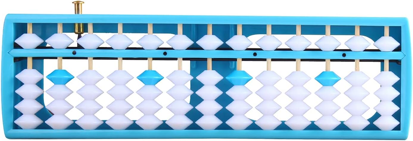 Larcele Bead Arithmetic Counting Abacus with Reset Button,13 Column SP-02 (Black 2)