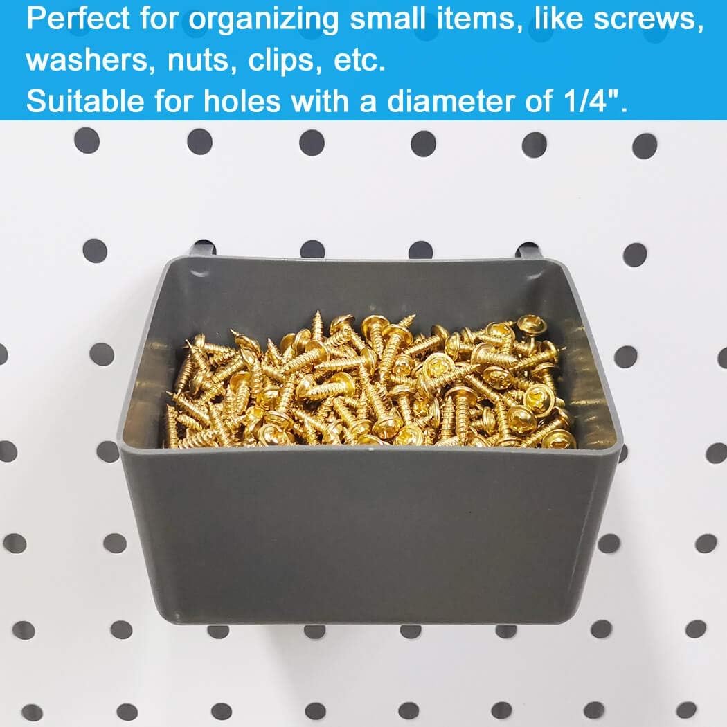Pegboard Hooks, with Bins, Peg Locks, for Organizing Various Tools, 188 PCS, 80 of Which are Locks