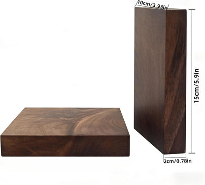 2PCS Unfinished Walnut Wood Blocks for DIY Crafting,Scroll Saw, Woodworking, Wood Carving,Burning,Laser Cutting,Engraving, CNC Cutting, Painting, Fretwork (5.9 x 1.96 x 0.78)