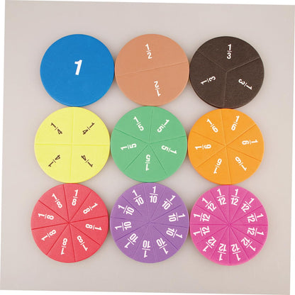 ARTIBETTER 2sets Fraction Circles Math Manipulatives for Educational Learning for Teaching Fractions and School Lightweight and Design