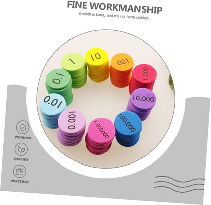 300Pcs Eva Foam Place Value Disks Non Slip Math Discs for Counting Learning Educational Manipulatives for Teachers