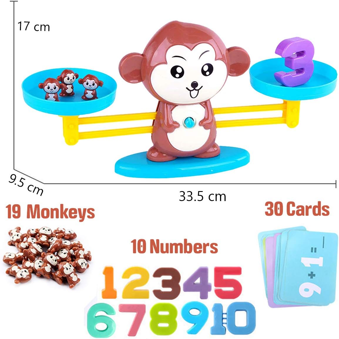 CozyBomB™ Homeschool Kindergarten Frog Scale Cards Balance Board Game - Preschool Math Learning Stem Montessori Toys Educational Gifts for Boy Girl Ages 3 4 5 6 Year Old Birthdays Christmas Holidays