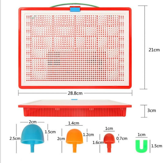 IMIKEYA 296pcs Mushroom Nail Set - Educational Pegboard Puzzle for Creative ' Play