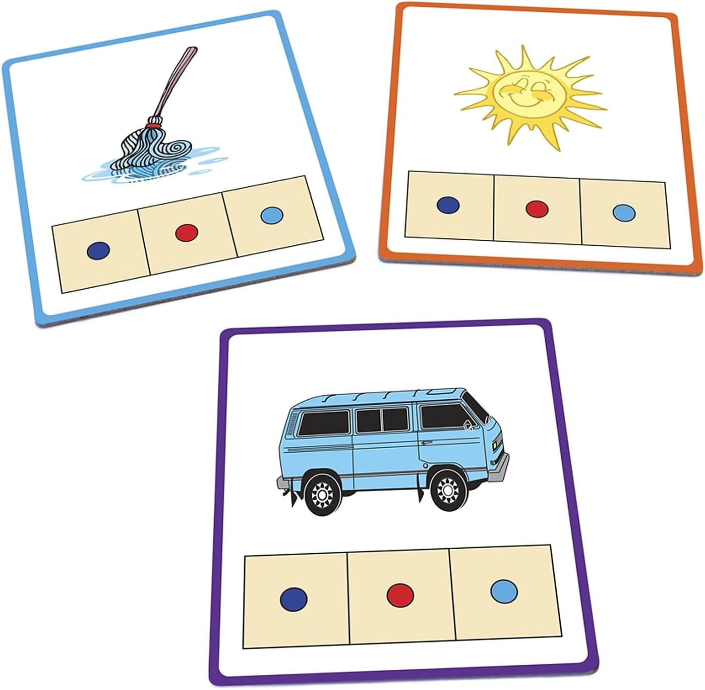 Junior Learning: CVC Word Builders, 48 CVC Activity Cards, Phonemic Awareness, Helps Children to Recognize and Understand Basic Sounds in Words, Self Checking Feature, For Ages 4 and up
