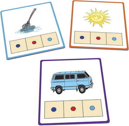 Junior Learning: CVC Word Builders, 48 CVC Activity Cards, Phonemic Awareness, Helps Children to Recognize and Understand Basic Sounds in Words, Self Checking Feature, For Ages 4 and up