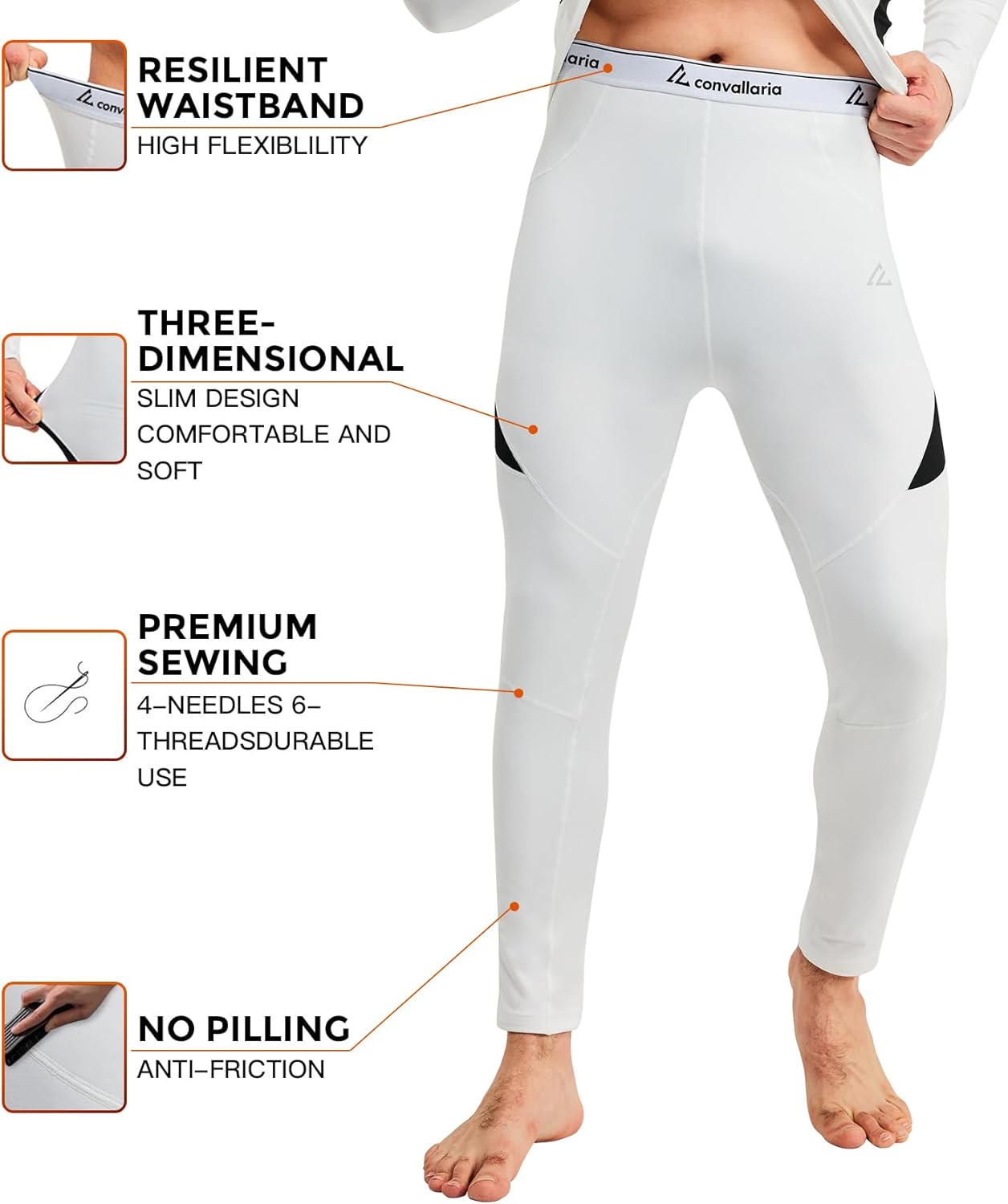CL convallaria Thermal Underwear Long Johns Set Mens Winter Gift Hunting Gear Sport Base Layer Bottom Top - Colors B
